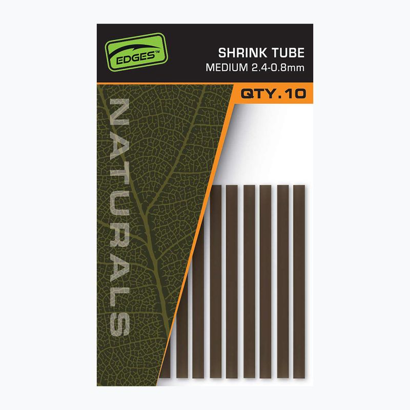 Fox International Edge Tube 2.4-0.8 mm 10-piece natural shrink anti-tangle tube