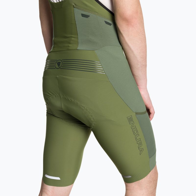 Endura GV500 Reiver Bibshort men's cycling shorts olive green 4