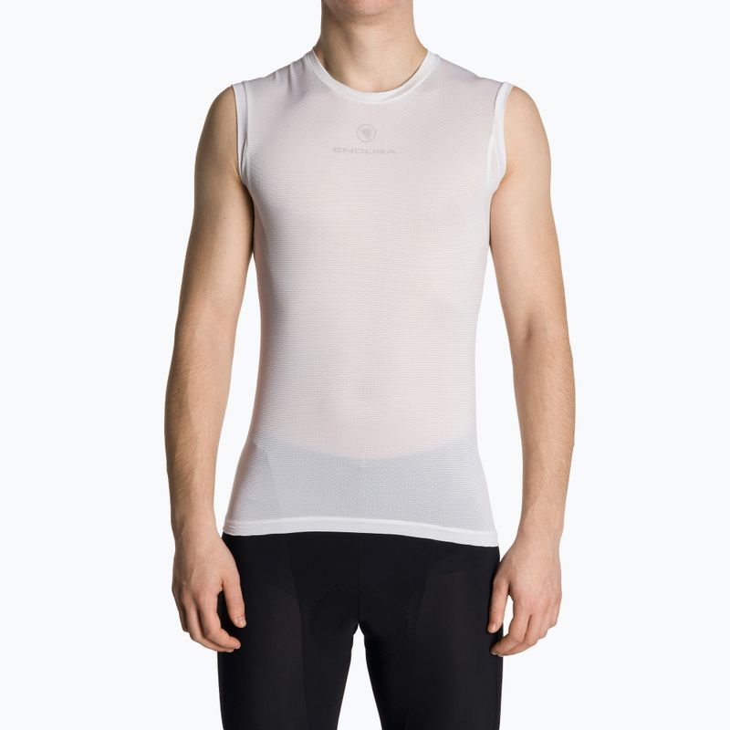 Men's cycling tank top Endura Translite II S'less white