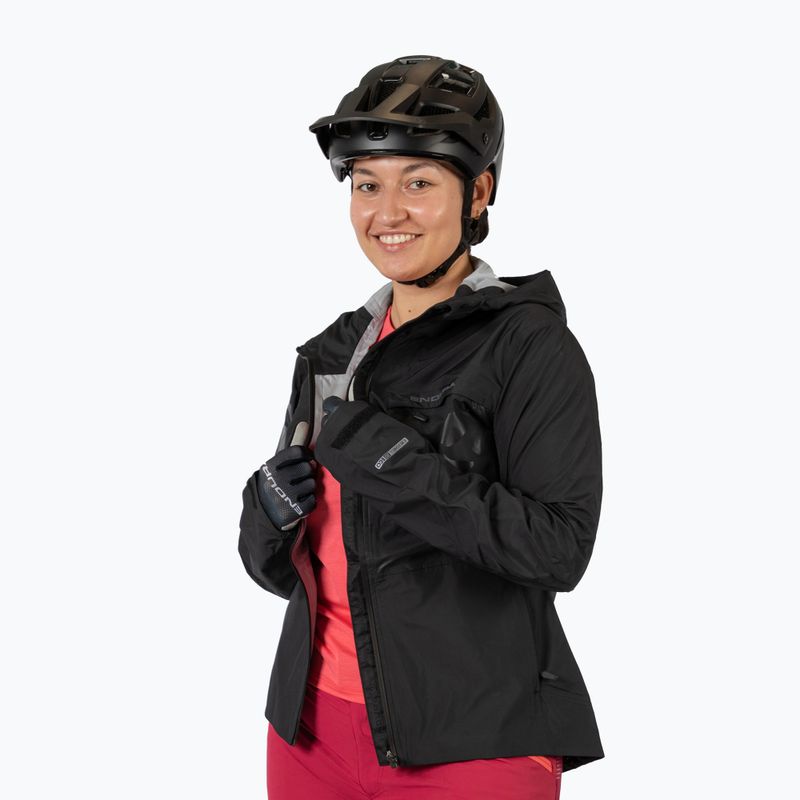 Women's cycling jacket Endura Singletrack II Waterproof black 3
