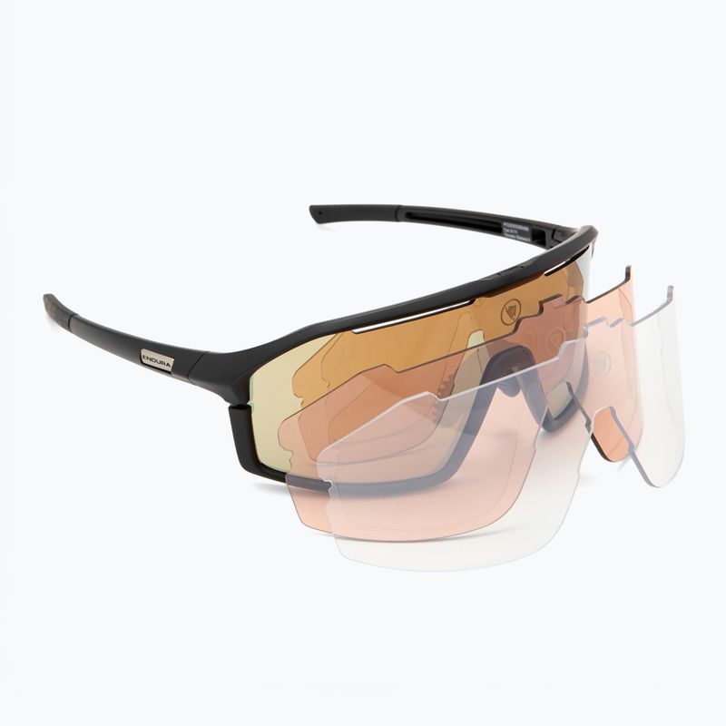 Endura Dorado II 3+1+1 matt black/smoke tint /full gold mirror sunglasses