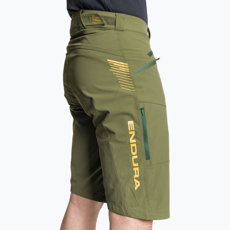 Men's Endura Singletrack II Short olive green cycling shorts 4