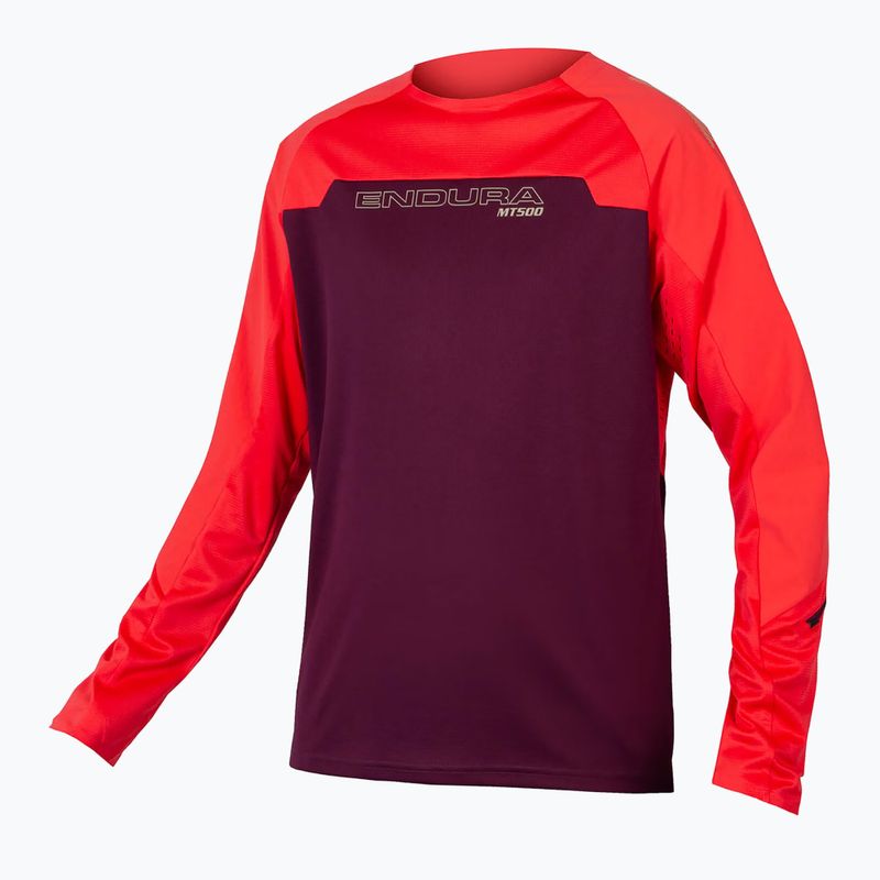 Endura MT500 Burner men's cycling longsleeve aubergine 7