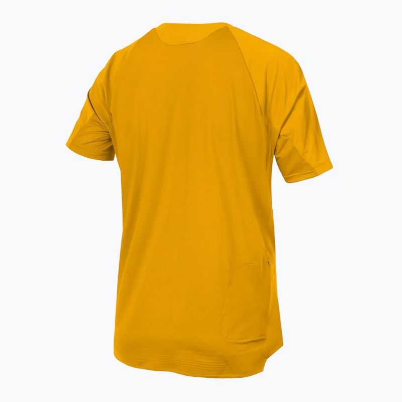 Men's Endura GV500 Foyle Tech mustard cycling jersey 5