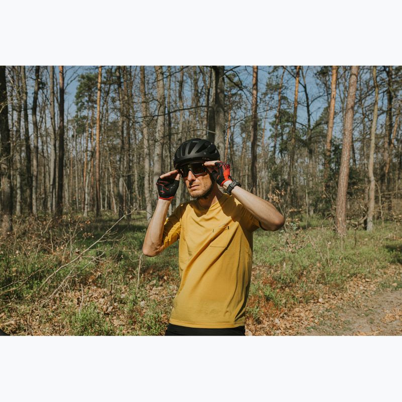 Men's Endura GV500 Foyle Tech mustard cycling jersey 6