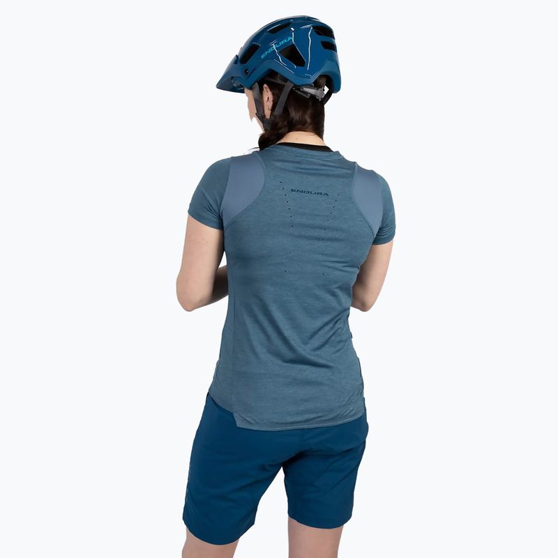 Women's cycling jersey Endura Singletrack II blue steel 4