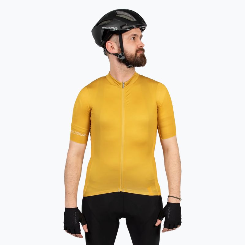 Men's Endura Pro SL mustard cycling jersey