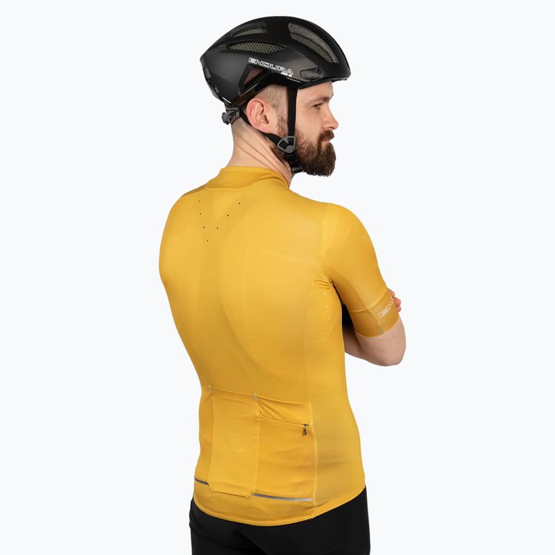 Men's Endura Pro SL mustard cycling jersey 3