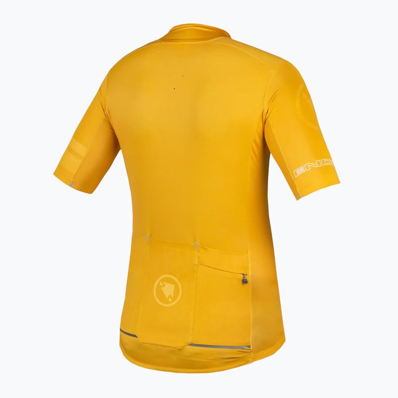 Men's Endura Pro SL mustard cycling jersey 6