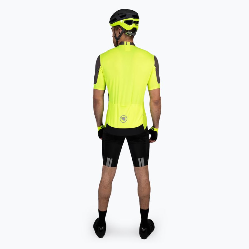 Endura men's cycling jersey FS260 Print S/S hi-viz yellow 3