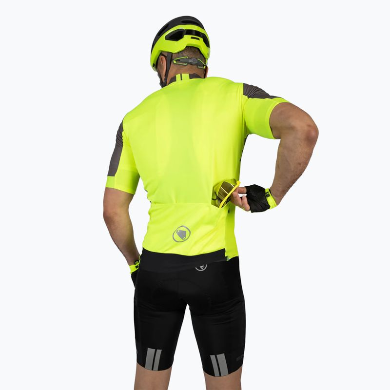 Endura men's cycling jersey FS260 Print S/S hi-viz yellow 4