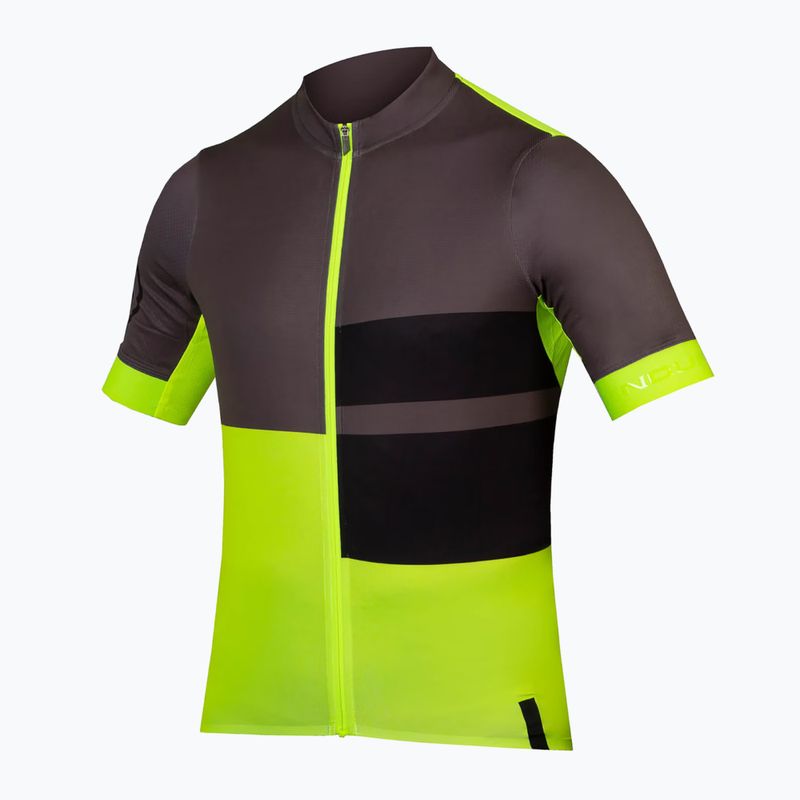 Endura men's cycling jersey FS260 Print S/S hi-viz yellow 9