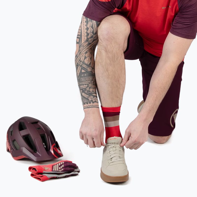 Men's Endura Bandwidth cycling socks pomegranate 6