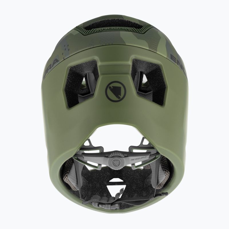 Endura Singletrack Full Face Youth bicycle helmet olive green 3