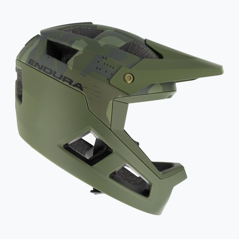 Endura Singletrack Full Face Youth bicycle helmet olive green 4