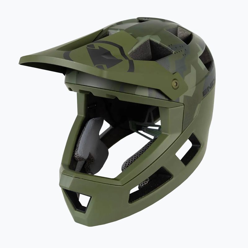 Endura Singletrack Full Face Youth bicycle helmet olive green 6