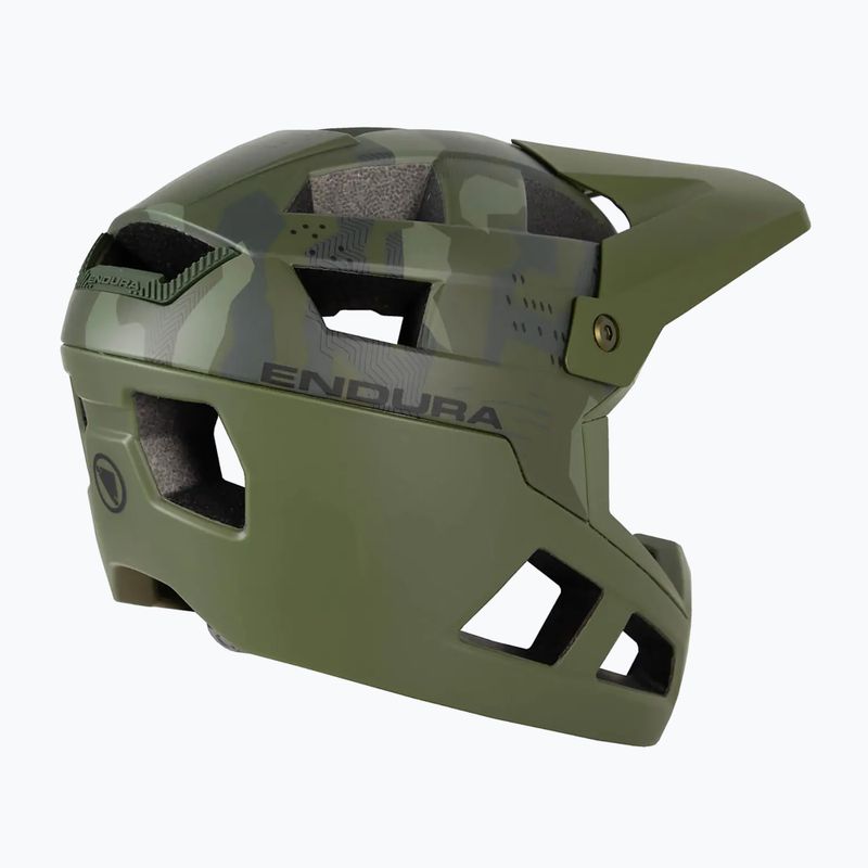 Endura Singletrack Full Face Youth bicycle helmet olive green 7