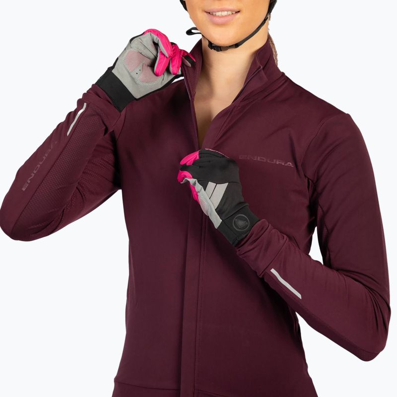 Women's Endura Xtract Roubaix aubergine cycling longsleeve 5