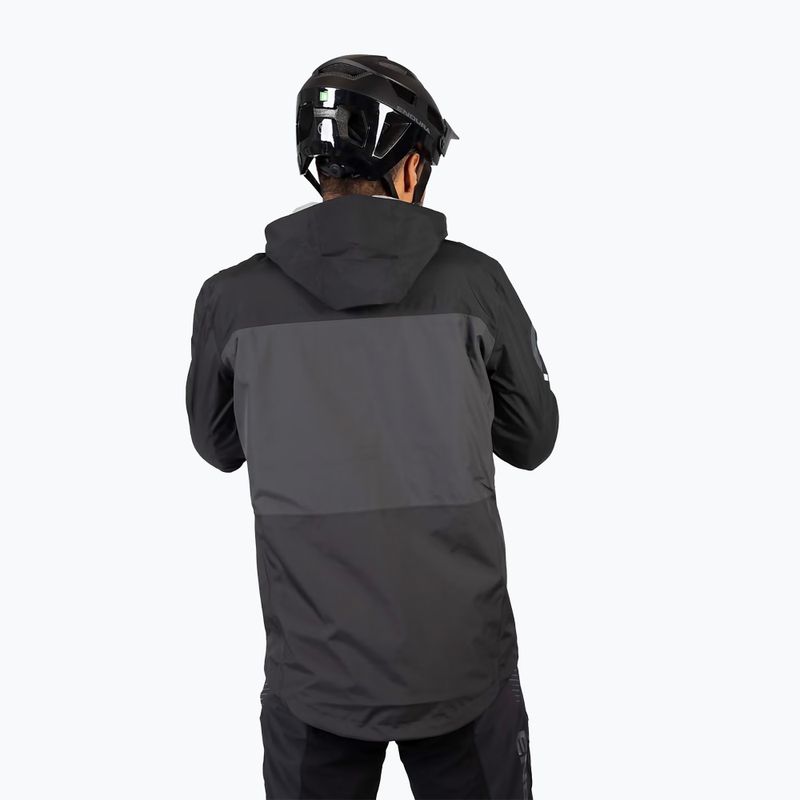 Men's cycling jacket Endura Singletrack II Waterproof matt black 3