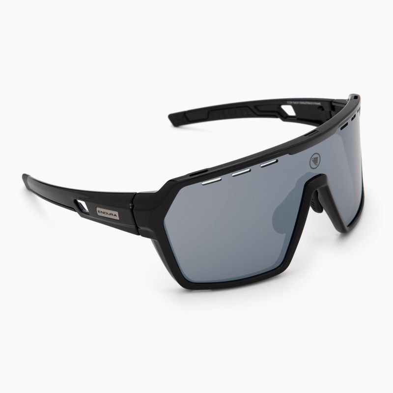 Endura Singletrack black/platinum revo smoke/clear silver flash mirror sunglasses 2