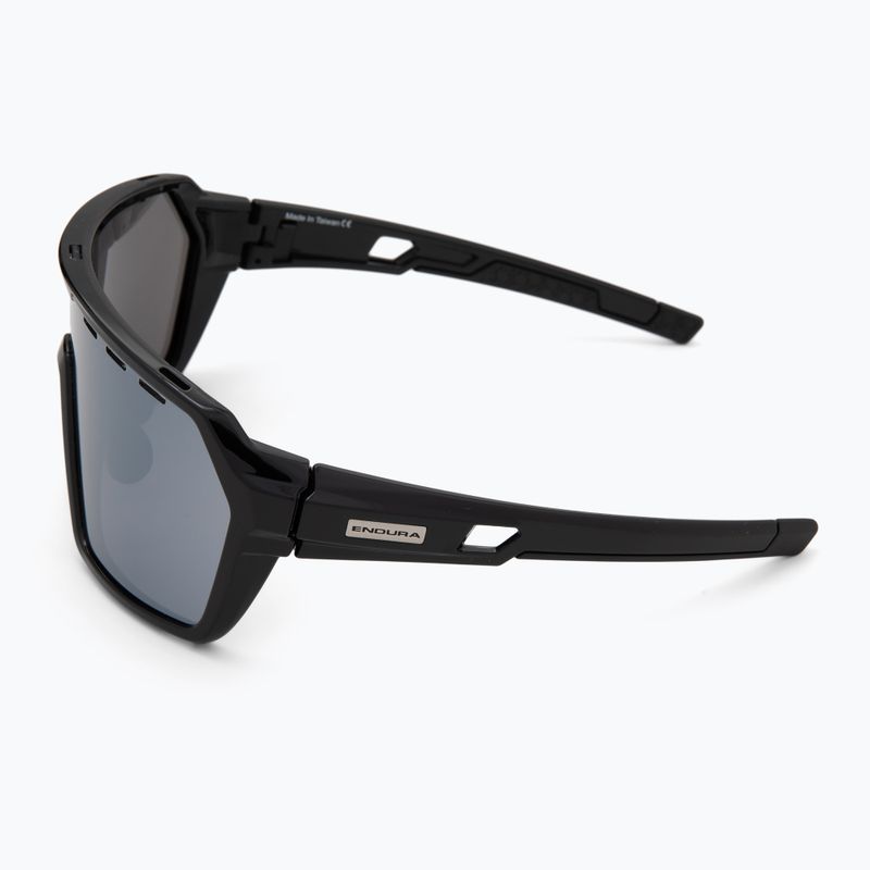 Endura Singletrack black/platinum revo smoke/clear silver flash mirror sunglasses 5