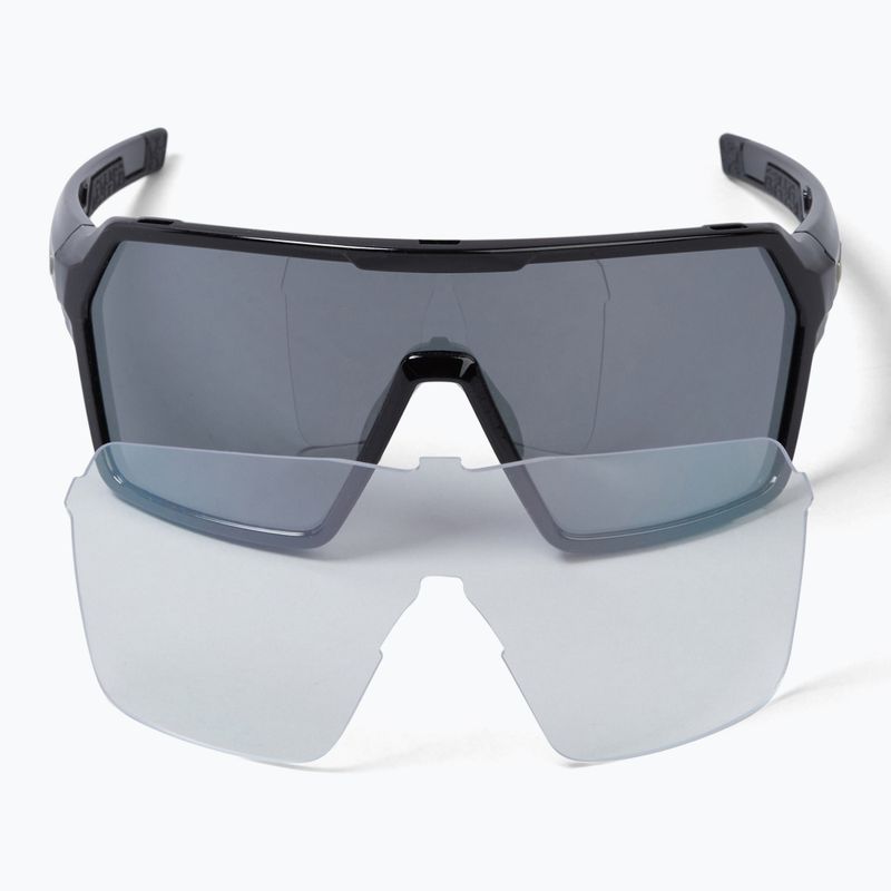 Endura Singletrack black/platinum revo smoke/clear silver flash mirror sunglasses 6