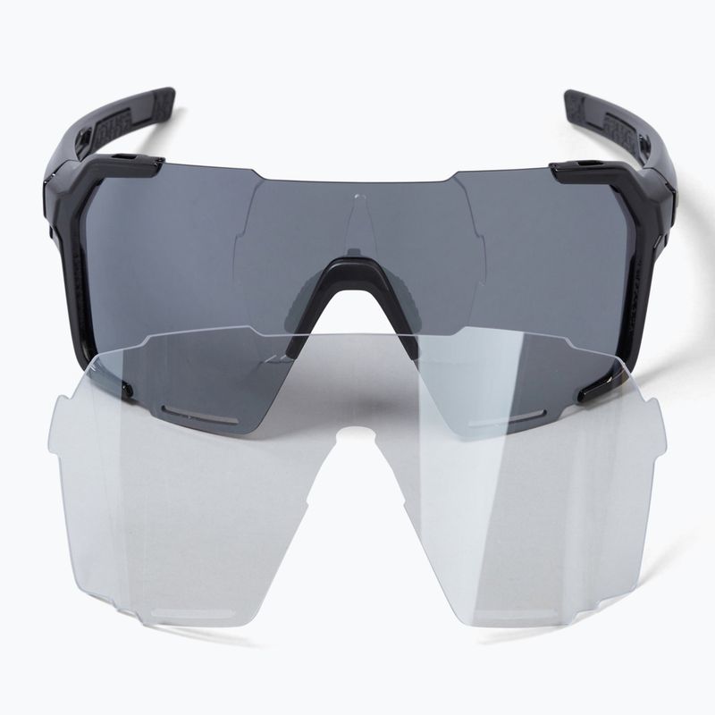 Endura Singletrack Frameless black/platinum revo smoke/clear silver flash sunglasses 5