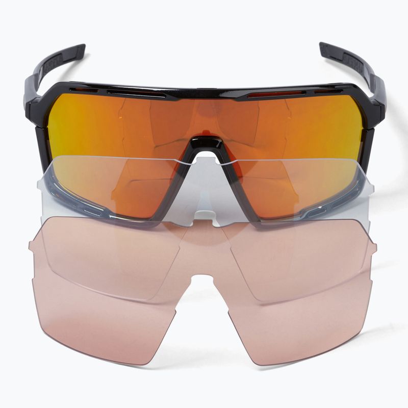 Endura Pro SL black/sunset revo brown/clear silver flash mirror/amber sunglasses 5