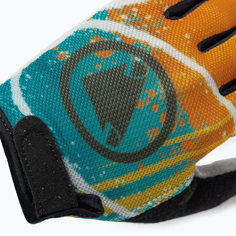 Endura Hummvee mustard children's cycling gloves 4