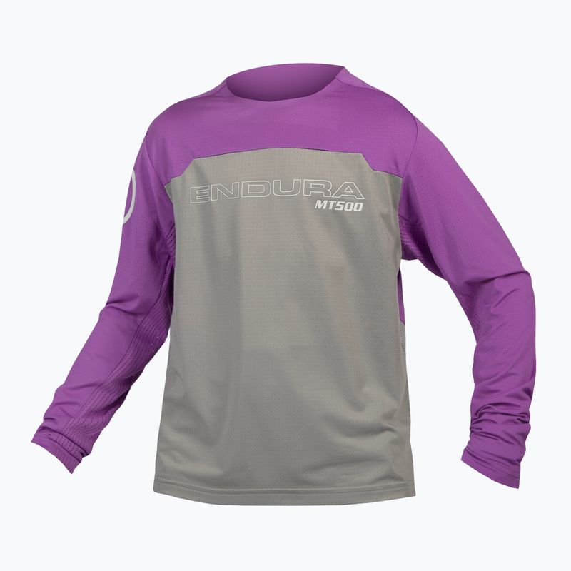 Endura MT500 Burner thistle children's cycling longsleeve 3