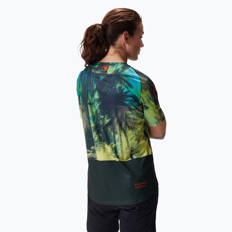 Women's cycling jersey Endura Tropical Print Ltd ghillie green 3