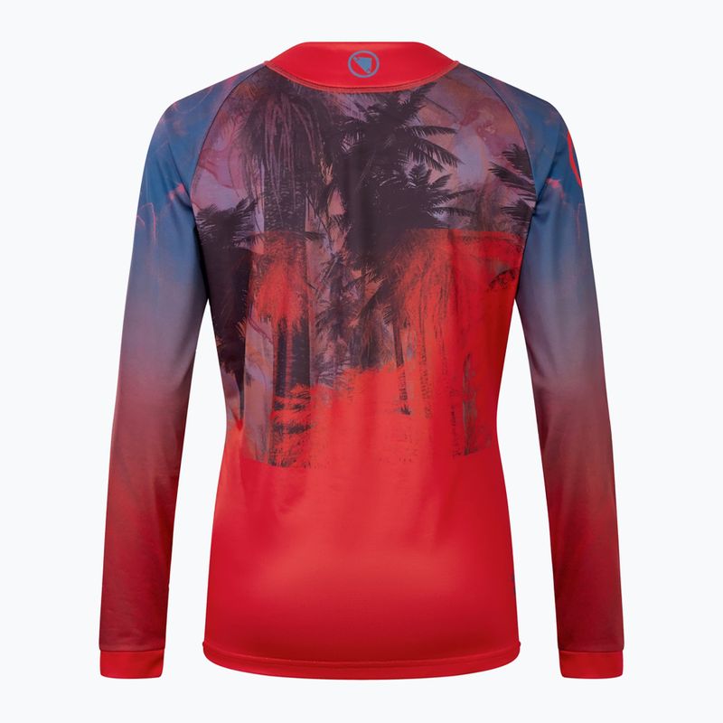 Women's cycling longsleeve Endura Tropical Print Ltd pomegranate 9