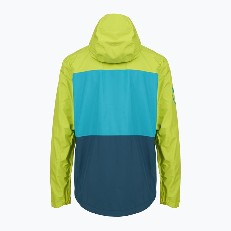 Men's cycling jacket Endura Singletrack II Waterproof lime green 2