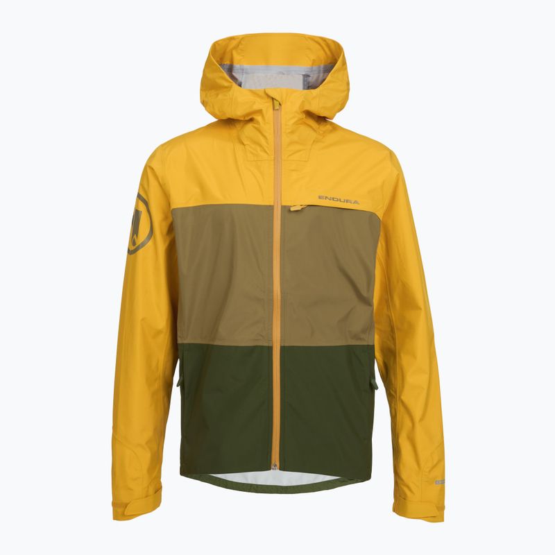 Men's Endura Singletrack II Waterproof mustard cycling jacket