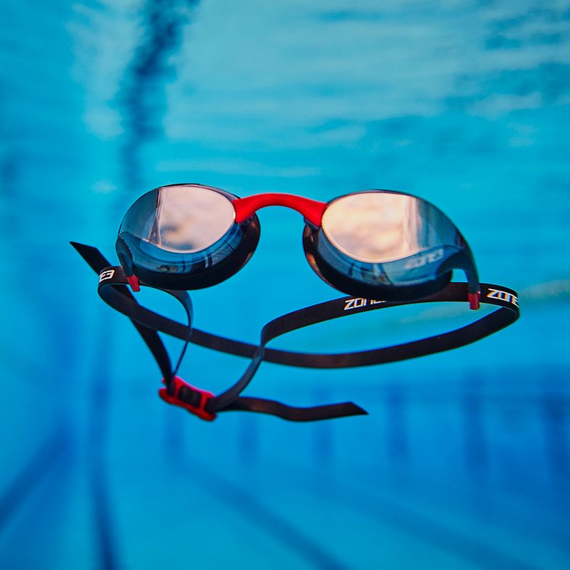 ZONE3 Volare Streamline Racing swimming goggles black/red 3