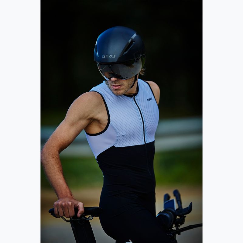 Men's ZONE3 Lava Long Distance Triathlon Suit black/white/red 5