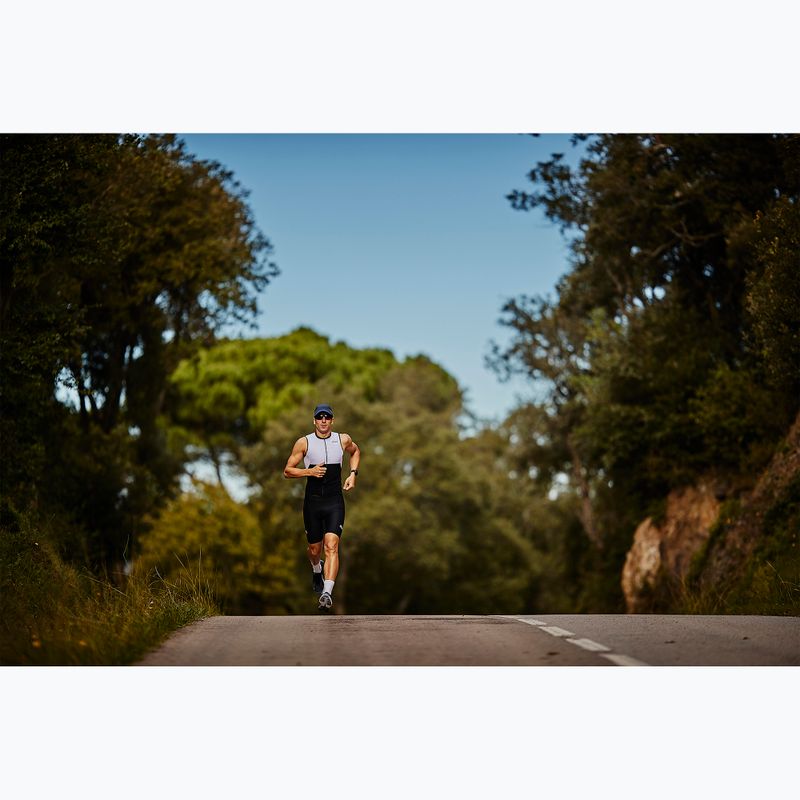 Men's ZONE3 Lava Long Distance Triathlon Suit black/white/red 8