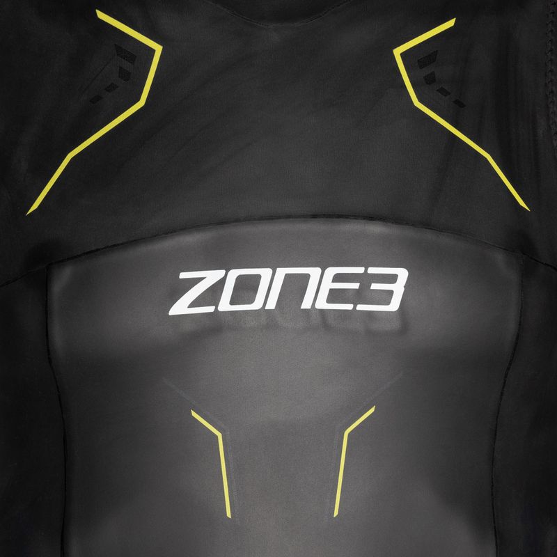 Men's ZONE3 Sleeveless Vision triathlon foam black/lime/gun metal 4