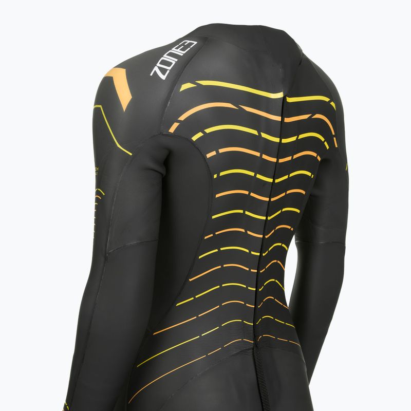 Women's triathlon wetsuit Zone3 Thermal Aspect Breaststroke 2,5 mm black/orange/yellow 5