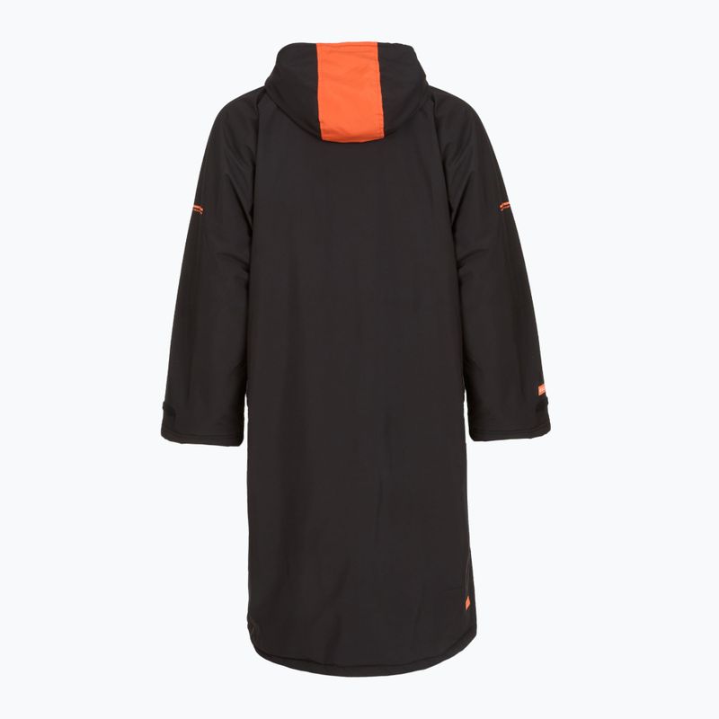 Coat ZONE3 Oversized Polar Fleece Robe Parka black/orange 2