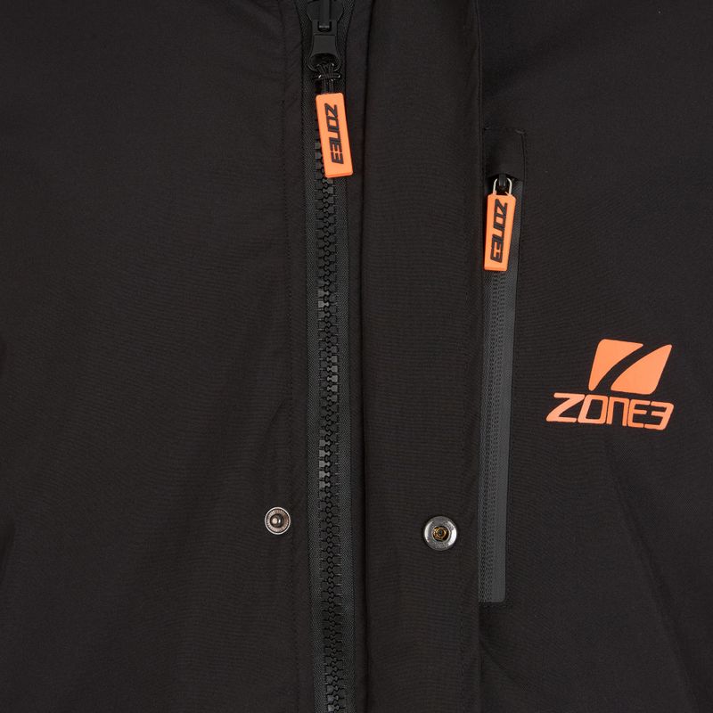 Coat ZONE3 Oversized Polar Fleece Robe Parka black/orange 5