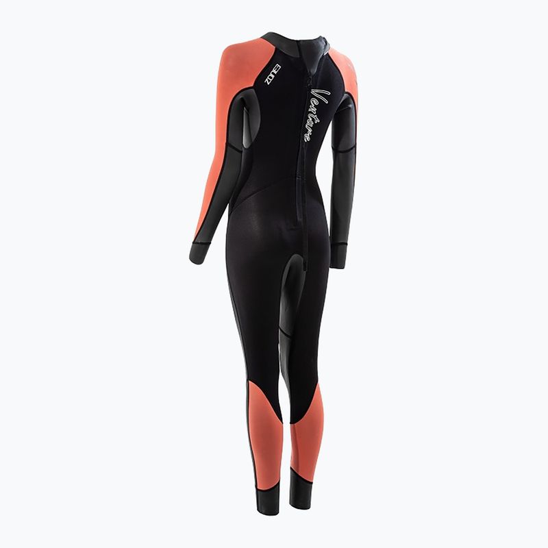 Women's triathlon wetsuit ZONE3 Venture black/orange 2