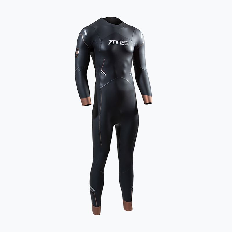 Men's ZONE3 Thermal Agile 3 mm black/gold triathlon wetsuit