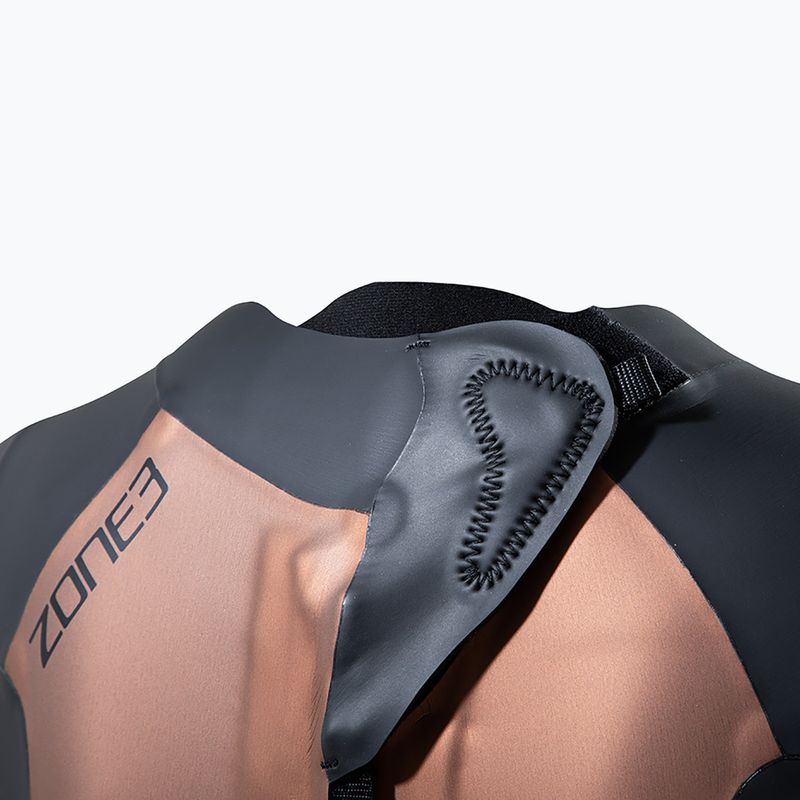 Women's triathlon wetsuit ZONE3 Thermal Agile 3 mm black/gold 4