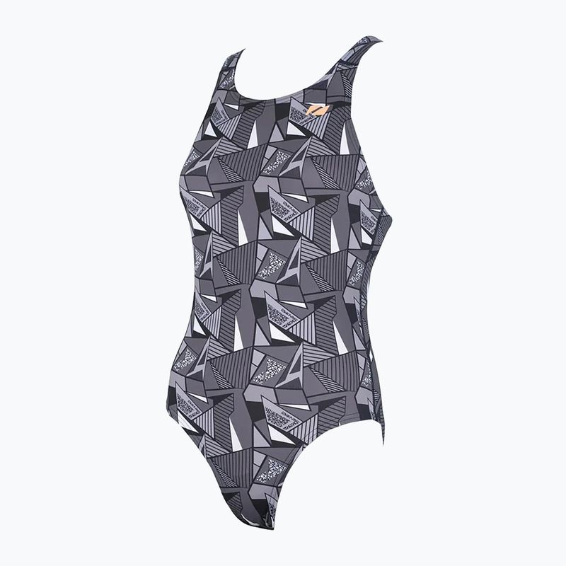 Women's one-piece swimsuit ZONE3 OWS Renew Classic black/white 6