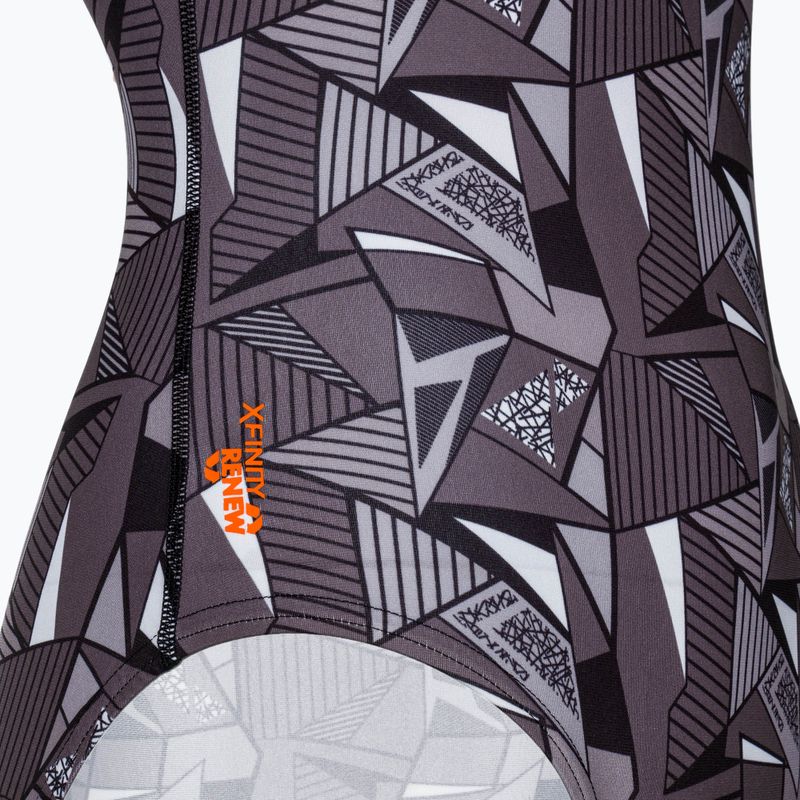 Women's one-piece swimsuit ZONE3 OWS Renew High Neck black/white 4