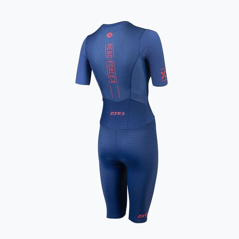 Women's triathlon suit ZONE3 Aeroforce X II SS Trisuit navy 2