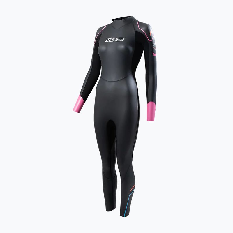 Women's ZONE3 Aspect Breaststroke 3.5 mm black/pink swim wetsuit