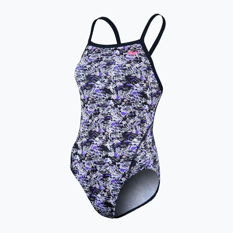 Women's one-piece swimsuit ZONE3 Pacific Koa Strap Back black/green 4