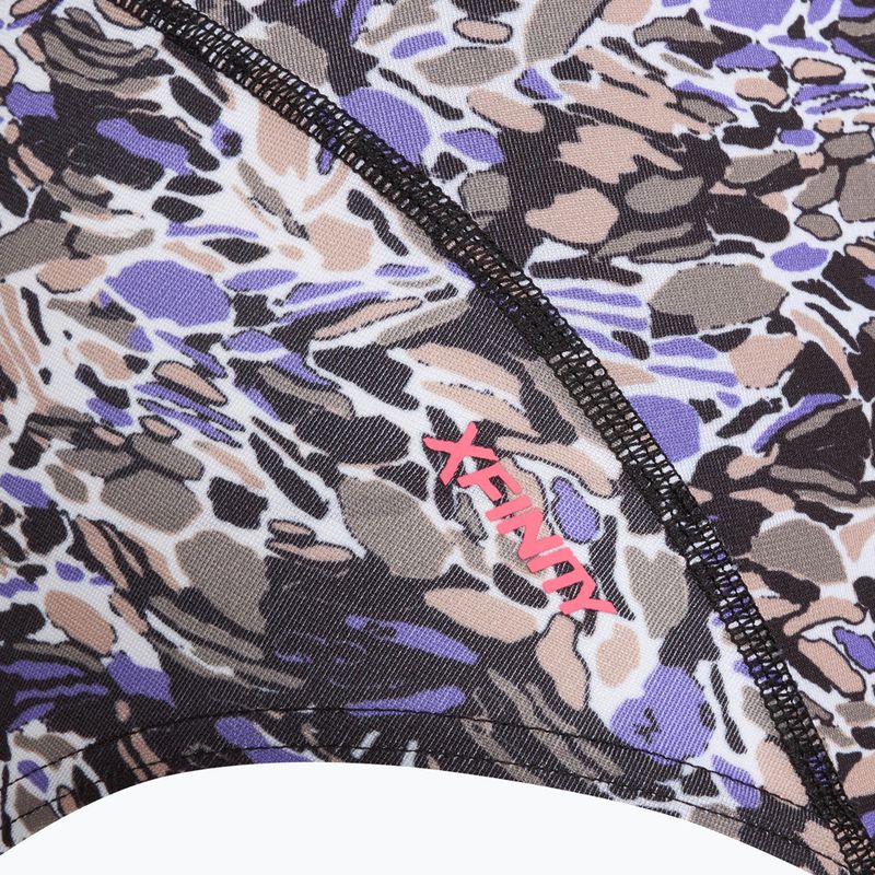 Women's one-piece swimsuit ZONE3 Pacific Koa Strap Back black/green 3